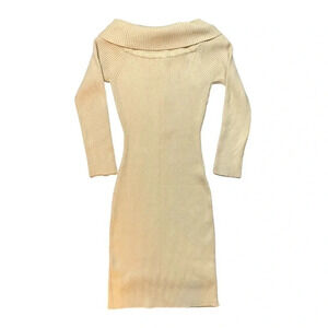 NWT Gilli Ribbed Off The Shoulder Bodycon Sweater Dress